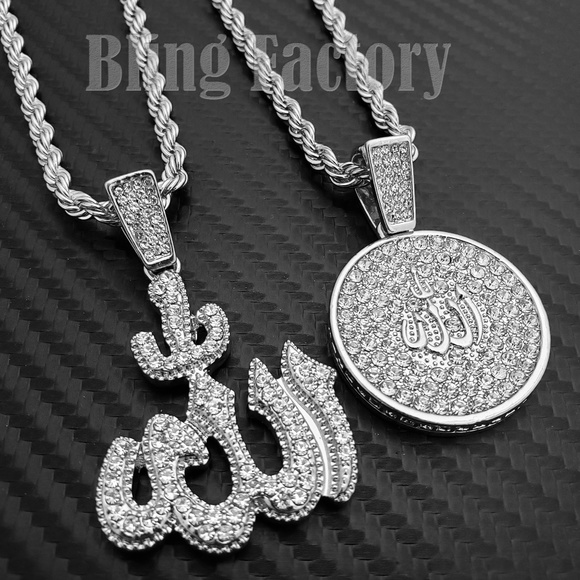 Accessories | Bling Muslim Allah Pendant 24 Rope Chain Set | Poshmark